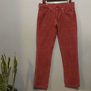 Levi’s 511 skinny red corduroy big e Sz 34